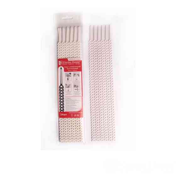 Хомут универальный многоразовый 10х300 мм, 24 шт, белый Днепр