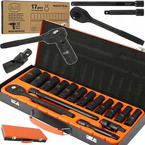 Набор торцевых головок 1/2″ с трещоткой от 10 до 24 мм в кейсе Mar-Pol (M58232) Нововолынск