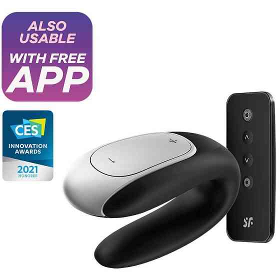 Смарт-вибратор для пар Satisfyer Double Fun (Black) с пультом ДУ Sex Aura Киев