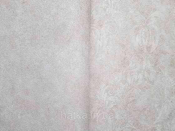 Шпалери вінілові на флізеліні гарячого тиснення DU&KA 1.06х10 вензель основа під штукатурку сірі коричневі Київ