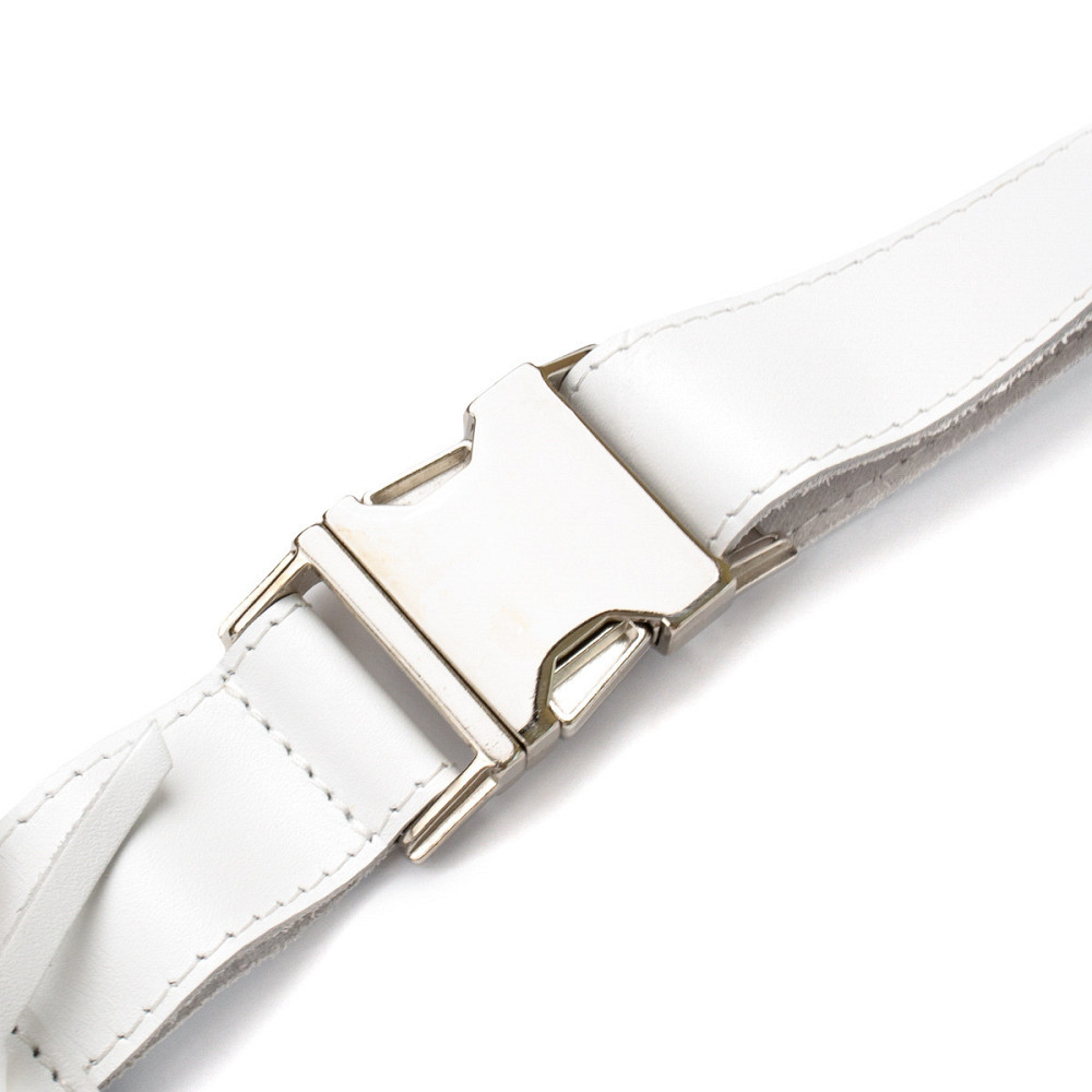 Стильна шкіряна сумка на пояс GRANDE PELLE 11356 Білий Київ - фото 4