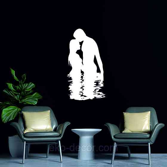 Декоративное настенное Панно «Он и Она», Декор на стену 50*26 см, Белый Киев