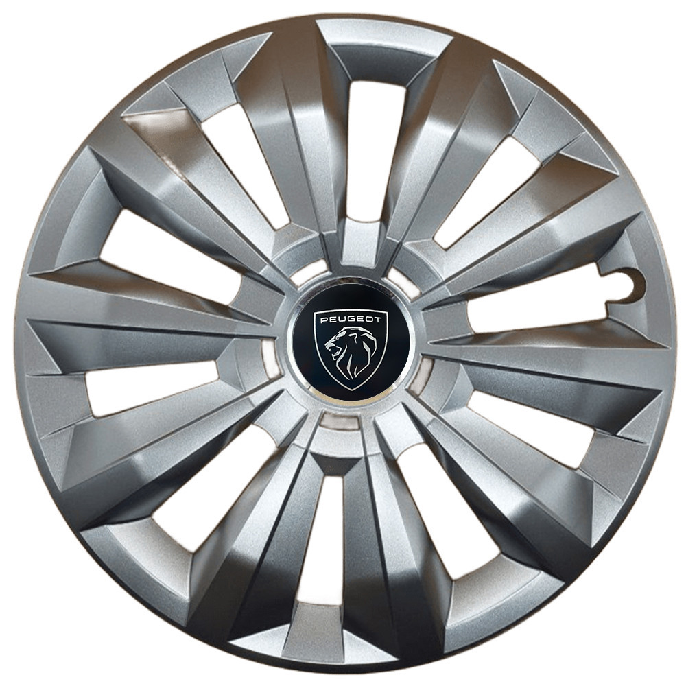 Автомобильные модельные колпаки R16 Peugeot NEW 434 4шт, SJS, серебристые Киев - изображение 1