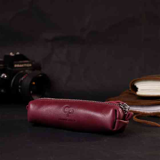 Женская кожаная ключница Бордовый (GRANDE PELLE) Киев