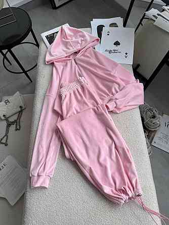 Женский стильный прогулочный костюм двойка: кофта и штаны в спортивном стиле велюр Барби, 42/44 Одесса