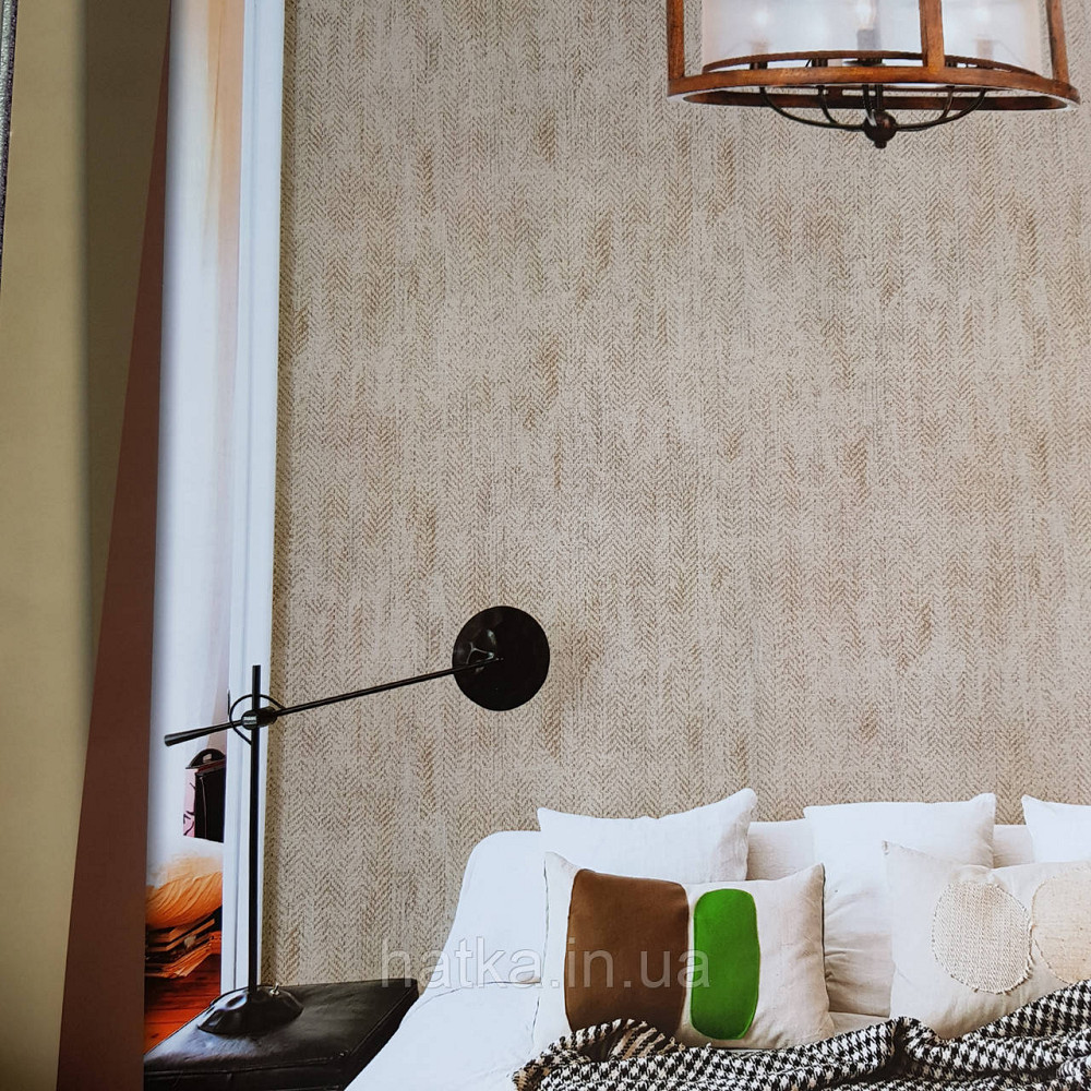 Обои метровые винил на флизелине Decowall Retro под ткань гобелен эффект потертости коричневые кофе с молоком Киев - изображение 1