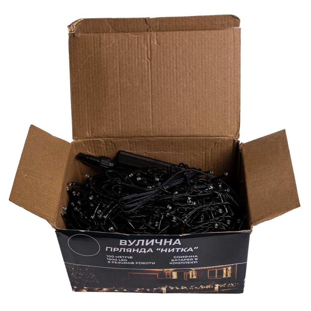 Garlando Новорічна гірлянда вулична 100 м 1000 LED із сонячною батареєю 8 режимів роботи чорний Коломия - фото 2