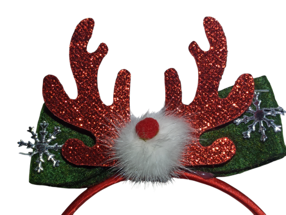 Обруч для волос новогодний Рожки one size красный Киев