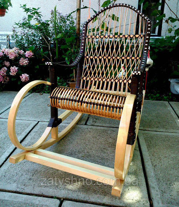 Качалка плетеная с оригинальным дизайном | кресло-качалка для отдыха садовая для дачи Киев - изображение 3