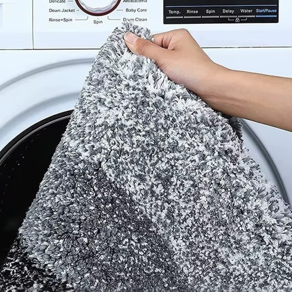 Килимок для ванної та душу килимок для ніг у ванну кімнату, мікрофібра, антиковзкий 51х76 см, градієнт сірий Кам'янець-Подільський - фото 5