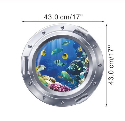 Виниловая наклейка на стену Рыбки 43 см разноцветный Киев - изображение 2