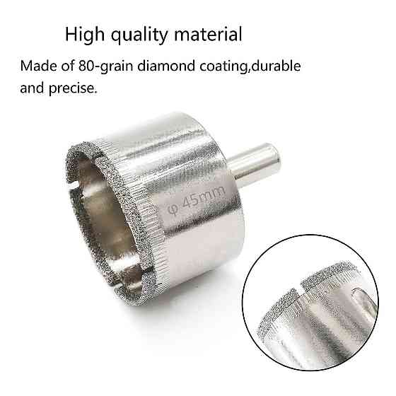 Алмазні коронки, коронки для плитки, коронки для розеток, коронки по керамограніту, коронки для плитки 45 мм (460852282) Київ