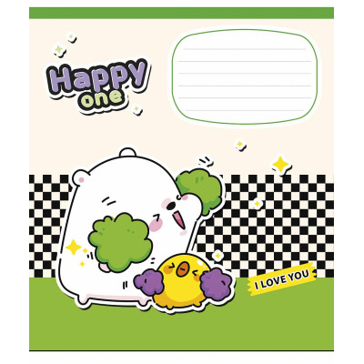 Зошит Школярик Happy one 18 аркушів клітинка (018-3532K) Вінниця - фото 1