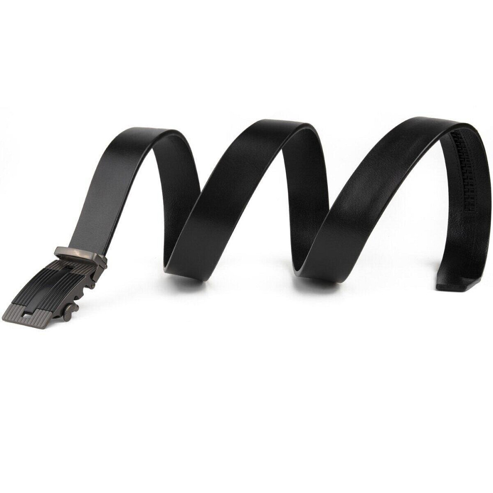 Ремінь чоловічий з лінійною пряжкою Vintage 20290 Чорний Київ - фото 6