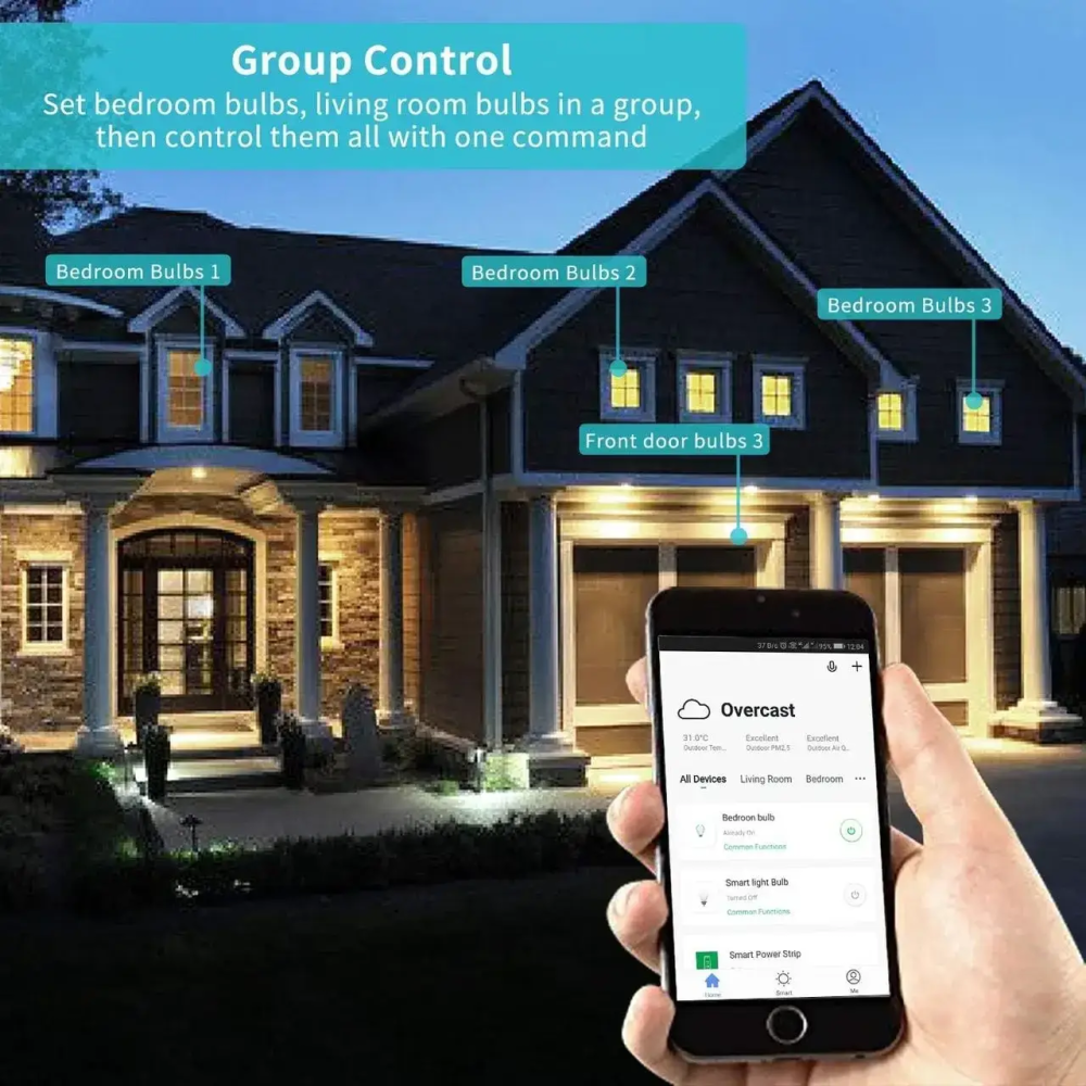 Умная светодиодная Wi-Fi лампочка AISIRER 9W (60W) E26, Smart Home, Голосовое управление, Alexa/Google/Siri Киев - изображение 8