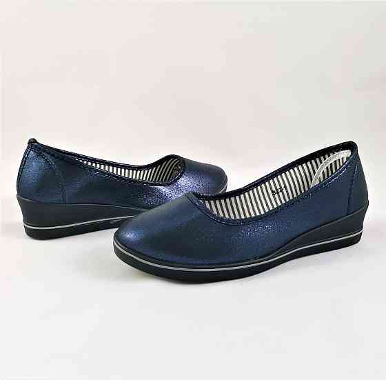 .Жіночі Мокасини Балетки на Танкетці Сині (розміри: 37,42) - 22-1 Дніпро