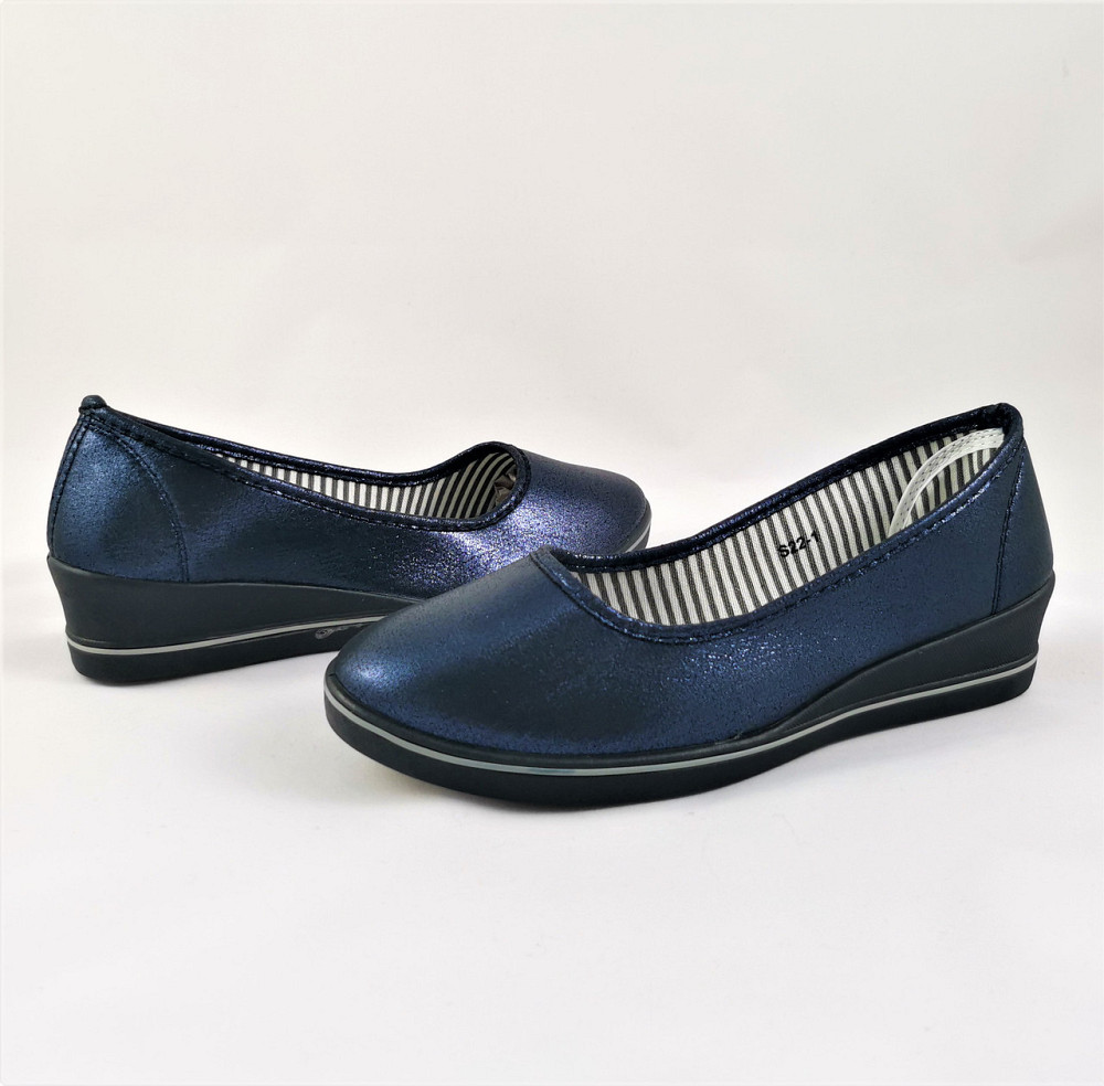 .Жіночі Мокасини Балетки на Танкетці Сині (розміри: 37,42) - 22-1 Дніпро - фото 2