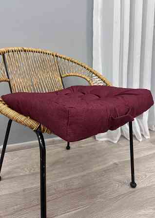 Подушка для стульев (50x50х8 см) Decorator Мальмо цвет бордовый 84-184 Киев