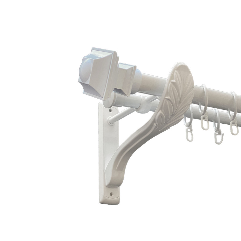 Карниз Orvit Борджеза металевий дворядний ретро Арктіс 25\19 мм 200 см (00-00010455) Львов - изображение 1