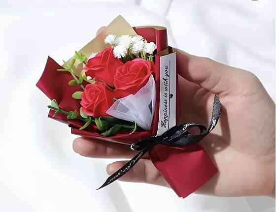 Мило-букет "Троянда" Рожевий Червоний Сміла