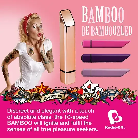 Потужний мінівібратор Rocks Off Bamboo Rose Gold Львів