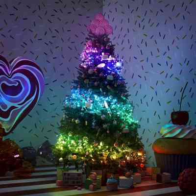 Гірлянда Twinkly Smart LED Dots 200 RGB LED Lights String, Clear Wire, Plug, IP44 10м (TWD200STP-TEU) Вінниця