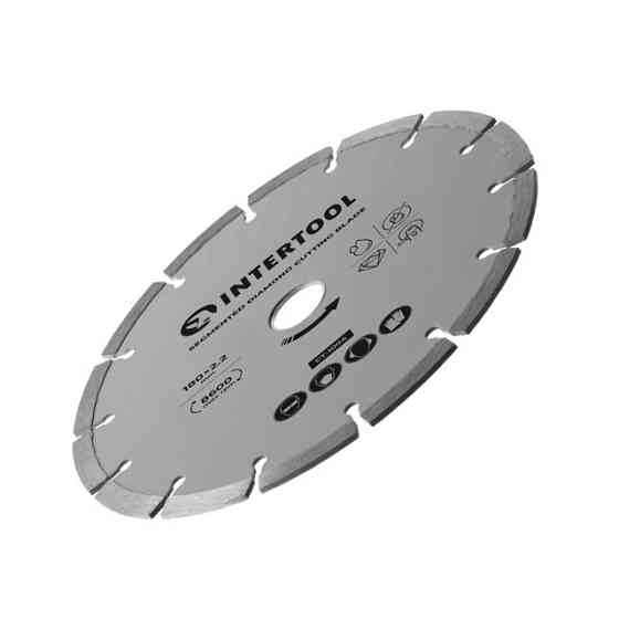 Диск отрезной сегментный алмазный, 180 мм, 16-18%, 8600 об/мин INTERTOOL CT-1004 Киев