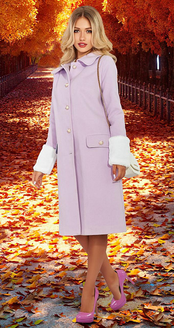 Модне пальто зі знімним хутром Київ - фото 6