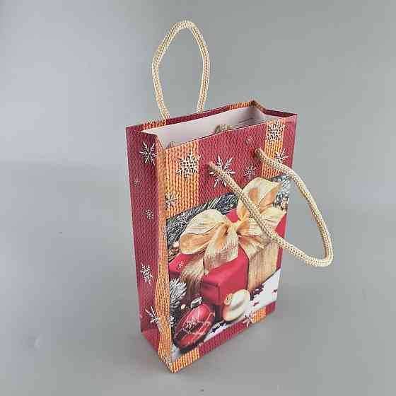 Пакеты новогодние ,бумажные ,подарочные , Малый 11/18/5 -005 (12 шт) Харьков