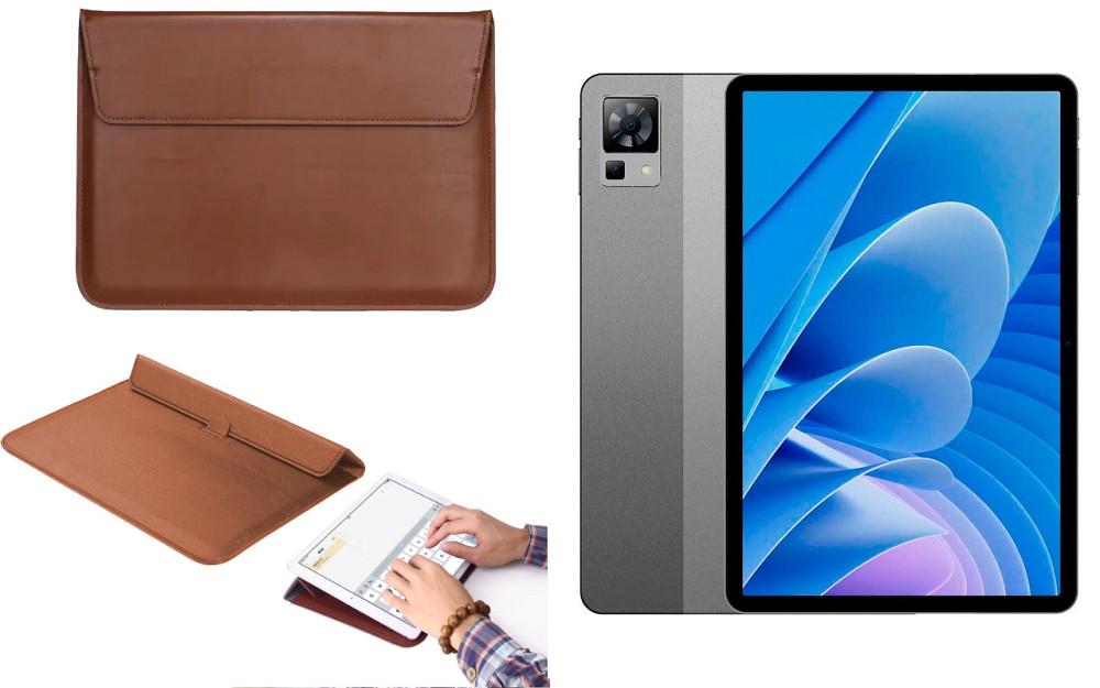 Чохол-конверт VitoCase для DOOGEE T30, T30 Pro, з функцією підставки для планшета Коричневий Київ - фото 1