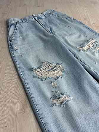 Джинси жіночі Its Basic 2952-1-12 skater jeans широкі рвані блакитні, блакитний, 34, 34, 70 см, 98 см Київ