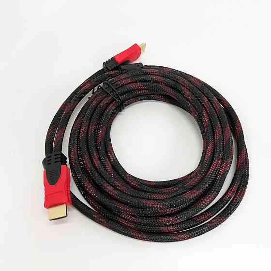 Кабель посилений 5м перехідник адаптер HDMI-HDMI тато-тато аудіо відео шнур в обмотці RO-80 Львів