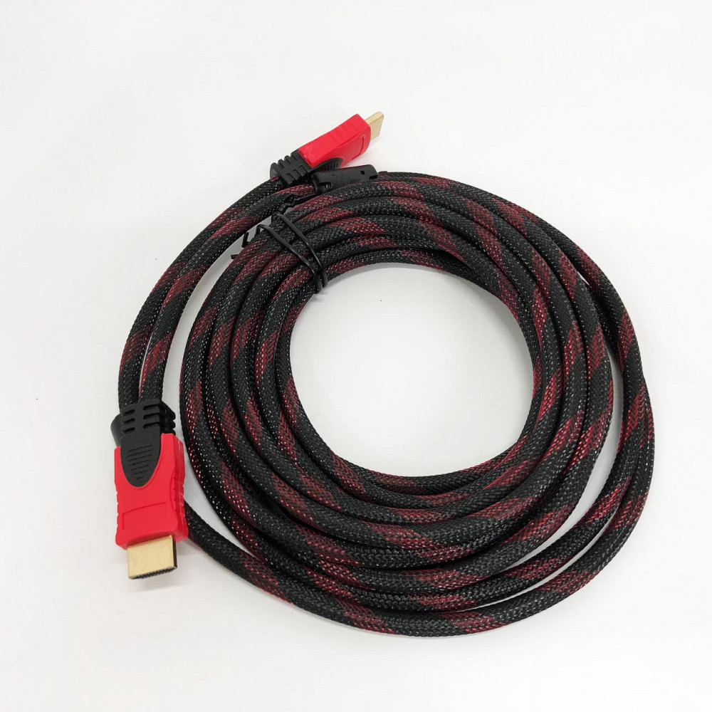 Кабель посилений 5м перехідник адаптер HDMI-HDMI тато-тато аудіо відео шнур в обмотці BM-50 Львів - фото 1