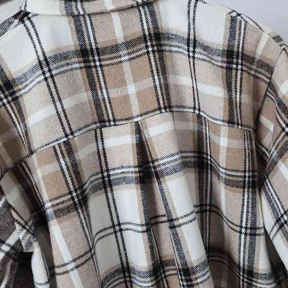 Трендовые парные теплые рубашки в клетку женская и мужская Каменец-Подольский