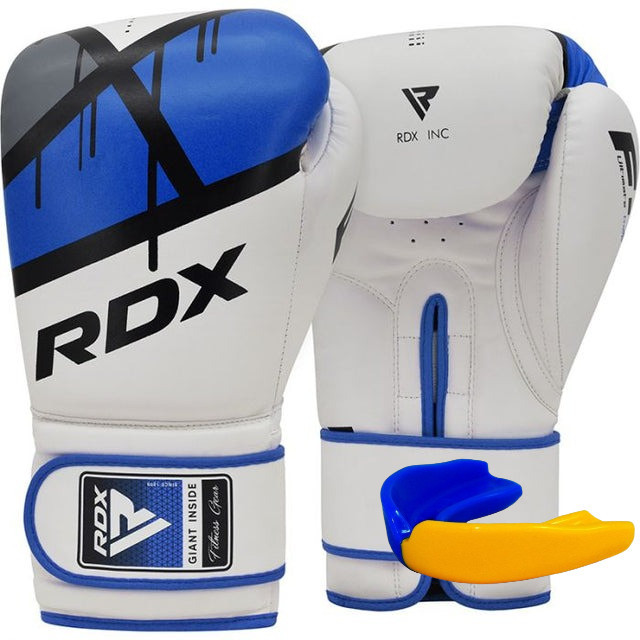 Боксерские перчатки RDX F7 Ego Blue 16 унций с капой в комплекте Киев - изображение 1