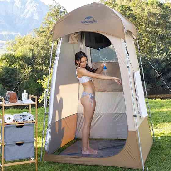 Компактний кемпінговий душ Naturehike NH21SJ032, 20 л, чорний Киев