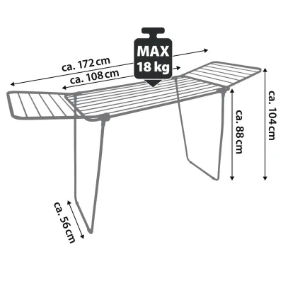 Сушилка для белья Casa Si Pluto 18m Silver Напольная (CS92748Q05) (DAS302868) Винница