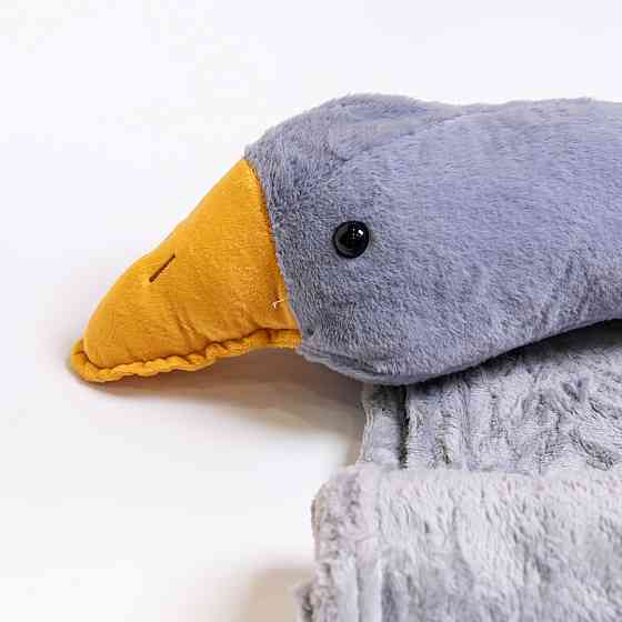 Мягкая игрушка-подушка с пледом внутри Гусь-обнимусь 135 (см) игрушка плед 3 в 1 детский плюшевый плед Серый 520-6G SBR Киев