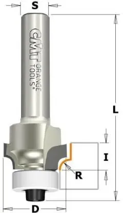 Cmt Фреза Zaokrąglania Laminatu Dia R=2 D=16,7 I=8 S=8 93816761 Киев