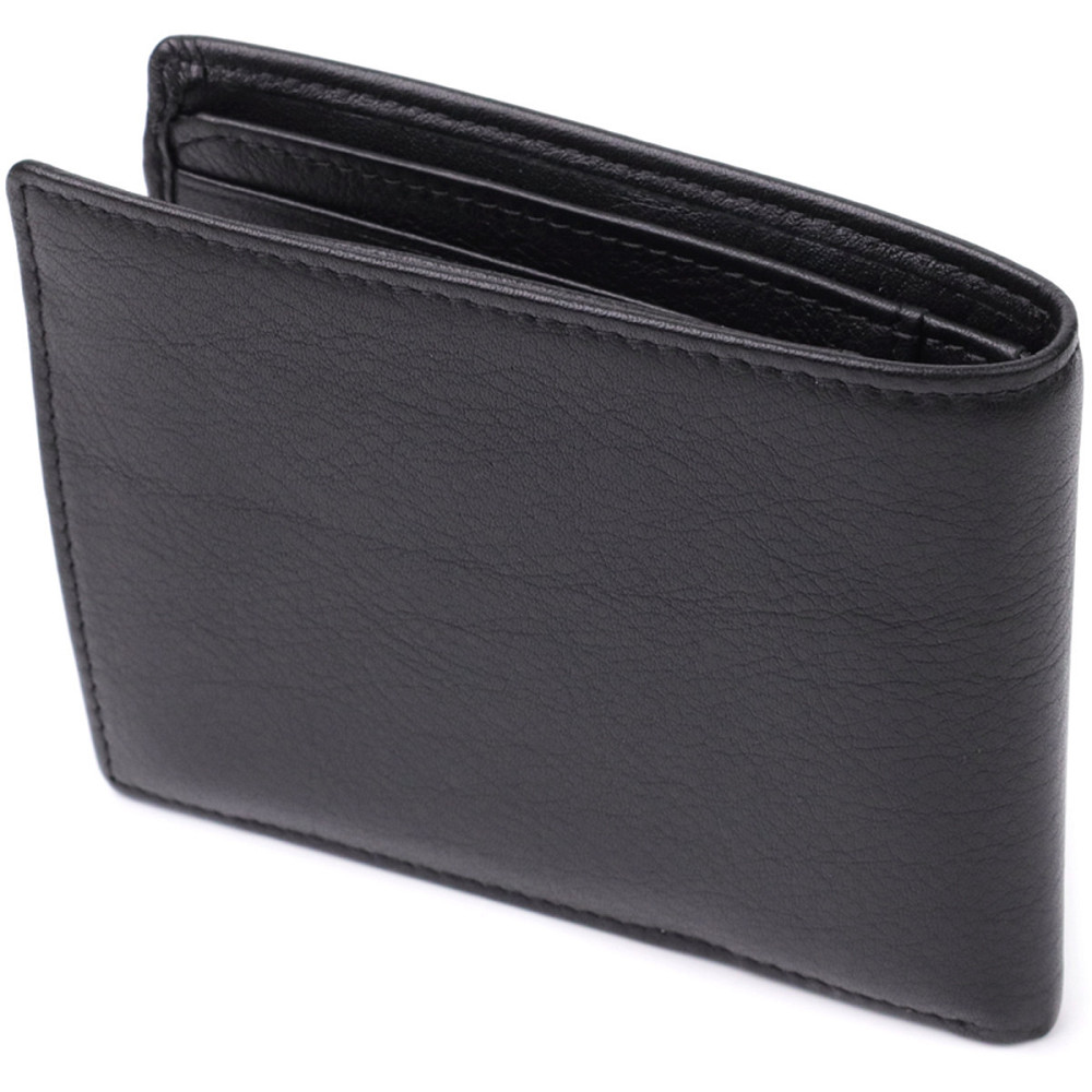 Чоловічий гаманець без застібки з натуральної шкіри Tony Perotti 20843_1 (534+rfid nero) Чорний Київ - фото 2