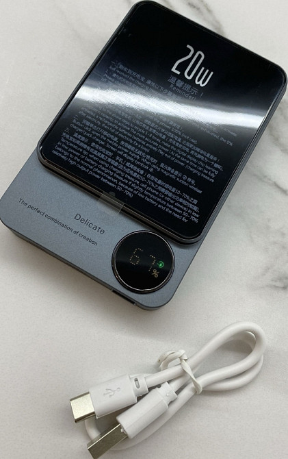 PowerBank Q9 10000Mah 20W MagSafe повербанк магсейв Алюминиевый корпус. Киев - изображение 5