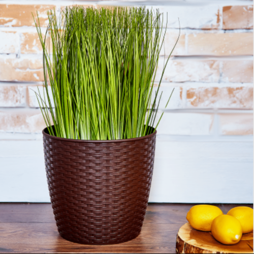 Вазон Ротанг з підставкою 24*22см темно-коричневий Алеана Житомир - изображение 5