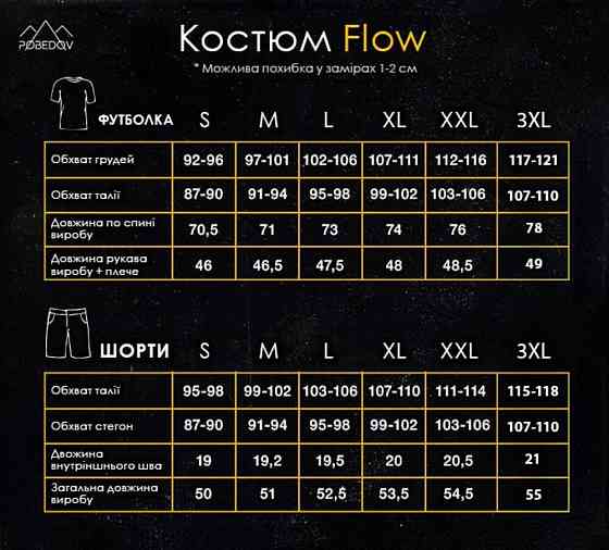 Чоловічий літній комплект шорти і футболка чорний вільного крою Pobedov Flow Київ