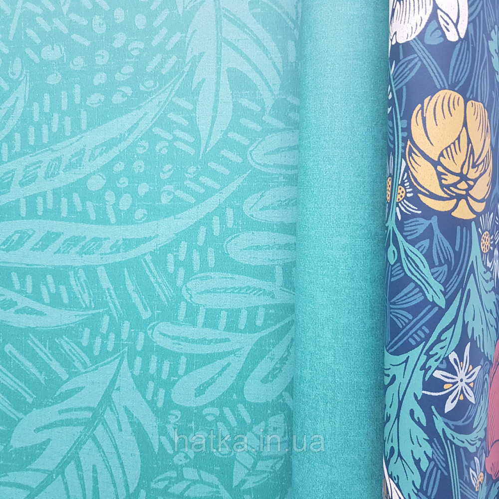 Обои флизелиновые эко Rasch Salisbury 0.53х10 листья папоротника пальмы монстеры крупные зеленые жемчужные Киев - изображение 2