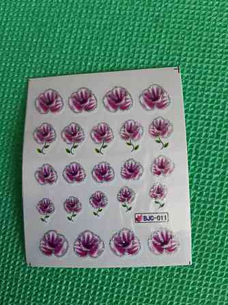 Наклейки для ногтей цветки - размер стикера 6*5см, инструкция по применению есть в описании товара Киев