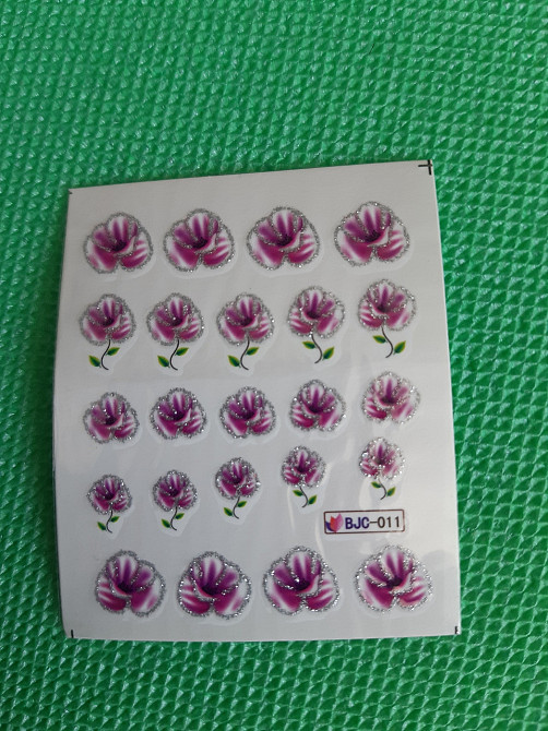 Наклейки для ногтей цветки - размер стикера 6*5см, инструкция по применению есть в описании товара Киев - изображение 1