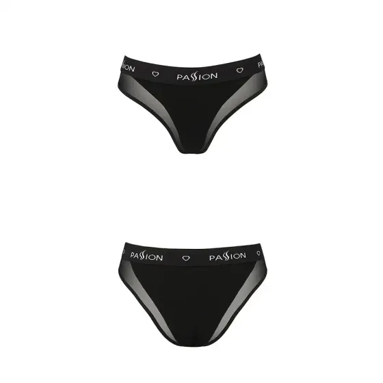 Трусики з прозорою вставкою Passion PS002 PANTIES S, black Львов