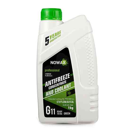 Антифриз Nowax Green G11 зеленый концентрат 1кг Львов