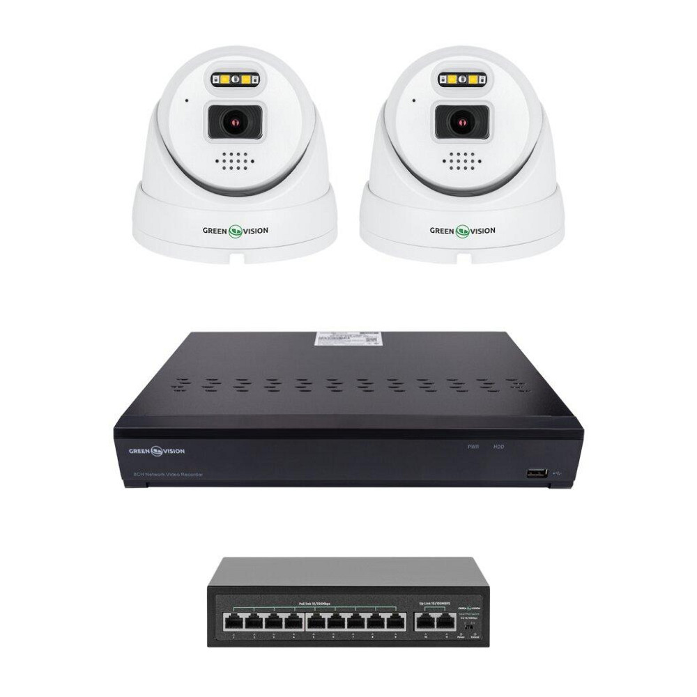 Комплект відеоспостереження на 2 камери GV-IP-K-W101/2 5MP (Ultra AI) Київ - фото 1