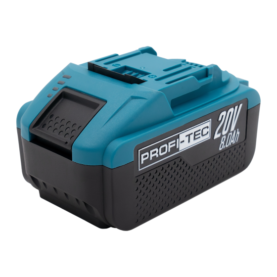 Акумуляторна батарея PROFI-TEC PT2080EP POWERLine : 20V, 8.0 Аh, з індикатором заряду, високострумова Київ